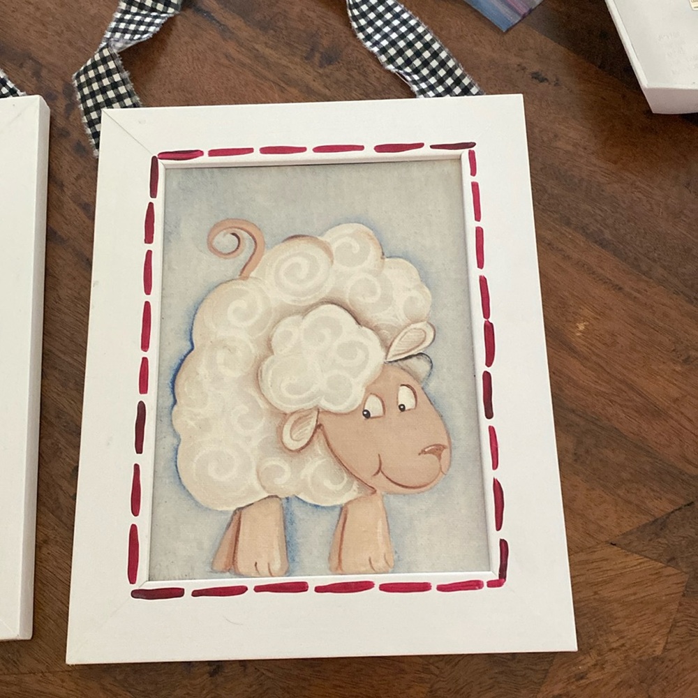 Sheep wall hanging